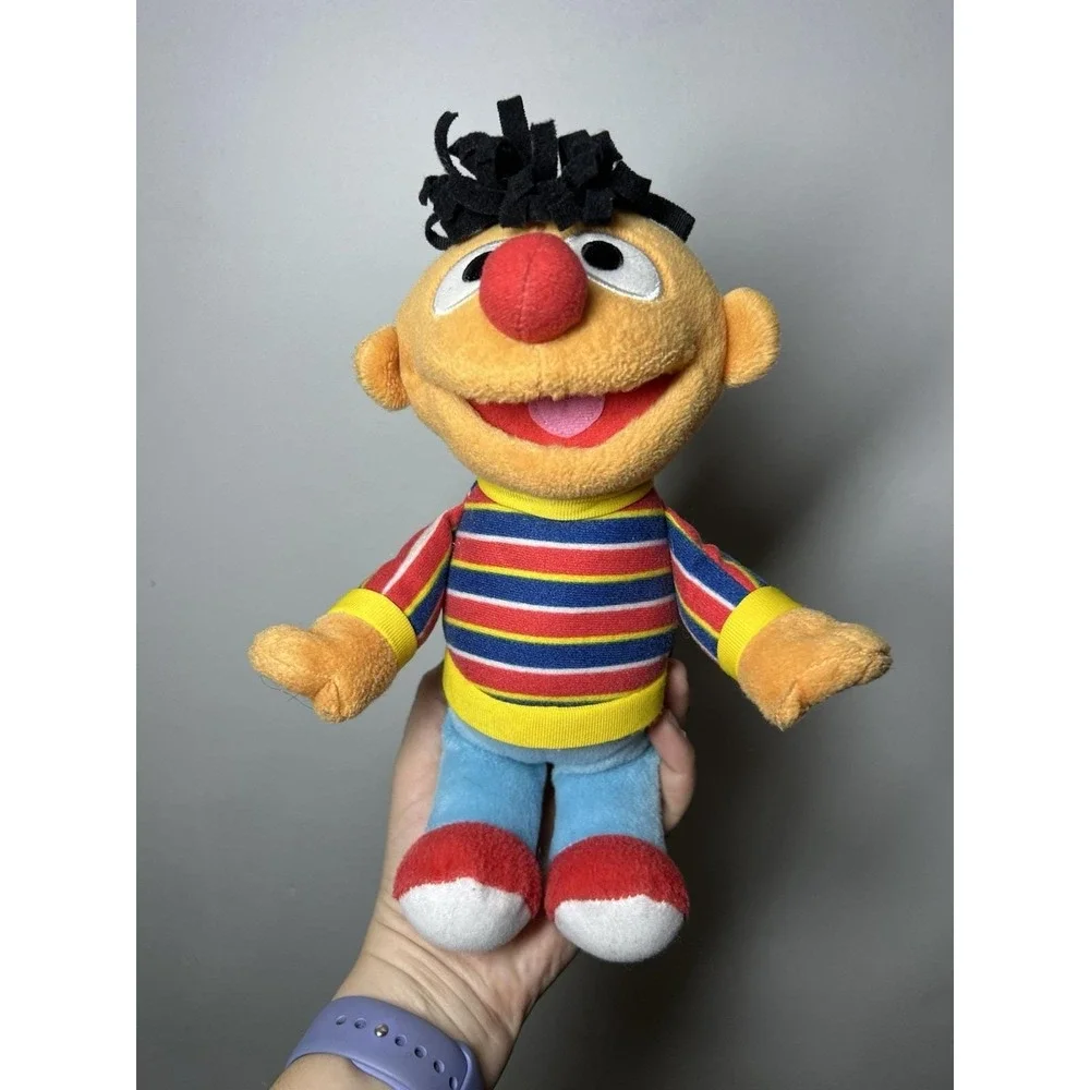 Vtg Sesame Street Ernie Fleece Plush Doll Toy 6